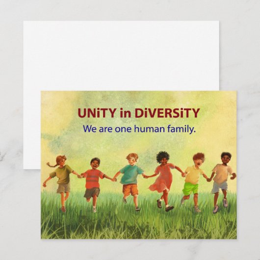 1つの人間家族 ポストカード (正面/裏面)