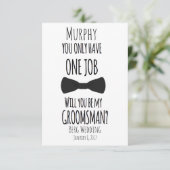 1つの仕事だけをです私の花婿の付添人有しますか。 招待状 (スタンド正面)