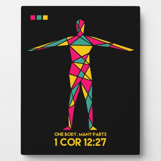 1つの体多くの部分キュビズム（1コリント12:27） フォトプラーク (正面)