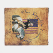 1つの共和国の下の神ワシントン番号14フリース フリースブランケット (正面(横))