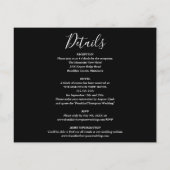 1つの写真で予算をすべて結婚式招待状 (裏面)