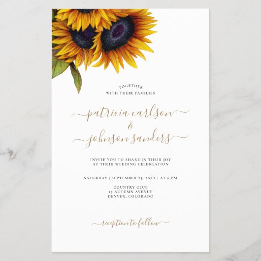 1つの写真で予算をすべて詳細結婚式招待状 チラシ (正面)