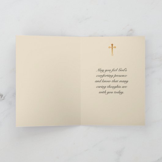 1つの十字架のロザリオを愛した記念日の死の損失 カード (内部)