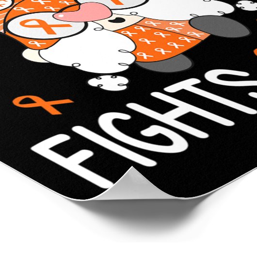 1つの単独の白血病認識度格言Pun 1 ポスター (角)