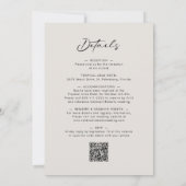 1つの卵殻モダンの書結婚道 招待状 (裏面)