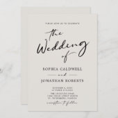 1つの卵殻モダンの書結婚道 招待状 (正面/裏面)