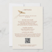 1つの双子の中でバグを愛する赤ちゃんシャワー 招待状 (裏面)