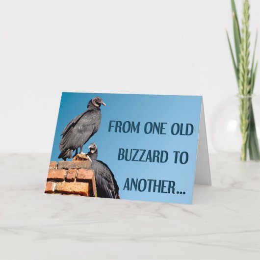 1つの古いバザード別の誕生日グリーティングカード カード (正面)