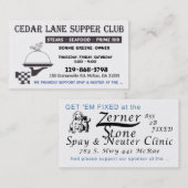 1つの名刺のための2 名刺 (正面/裏面)