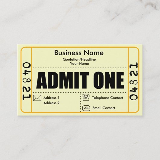 1つの名刺を是認して下さい 名刺 (正面)