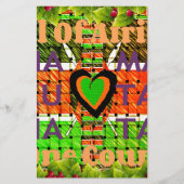 1つの国のすべてのアフリカ。ケニア国旗 便箋 (正面)