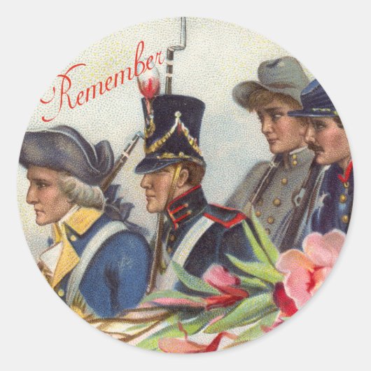 1つの国ヴィンテージ愛国的なシール ラウンドシール (正面)