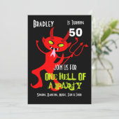 1つの地獄のパーティーお祝いパーティー パーソナライズされた 招待状 (スタンド正面)