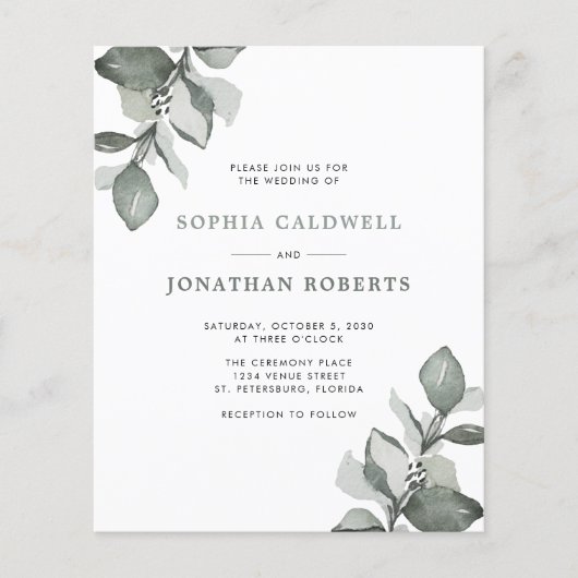 1つの埃っぽい緑のユーカリで予算を結婚立てる (正面)