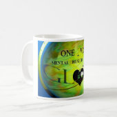 1つの声の精神衛生の認識度 コーヒーマグカップ (正面左)