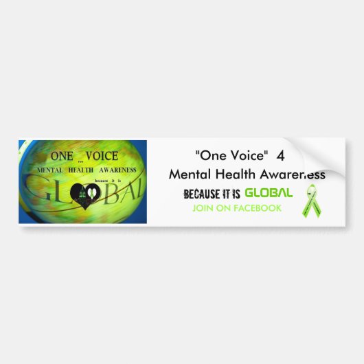 "1つの声の…バンパーステッカー バンパーステッカー (正面)