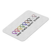 1つの声、多くの投票 マグネット (左側)