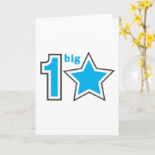 1つの大きい星の挨拶状 カード (黄色い花)