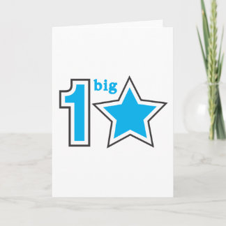1つの大きい星の挨拶状 カード