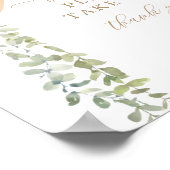 1つの好意を取るサイン金ゴールドバルーンベイビーシャワー ポスター (角)