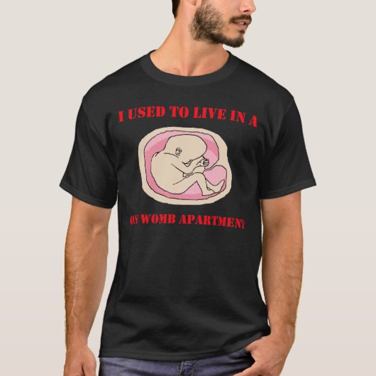 1つの子宮のアパートのTシャツに住んでいるのに使用される Tシャツ (正面)