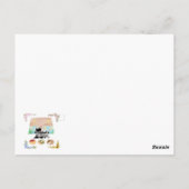 1つの家、2つの猫、3つの食事、四季 ポストカード (裏面)