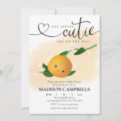 1つの小さなかわいこちゃんが方法柑橘系招待状 招待状 (正面)