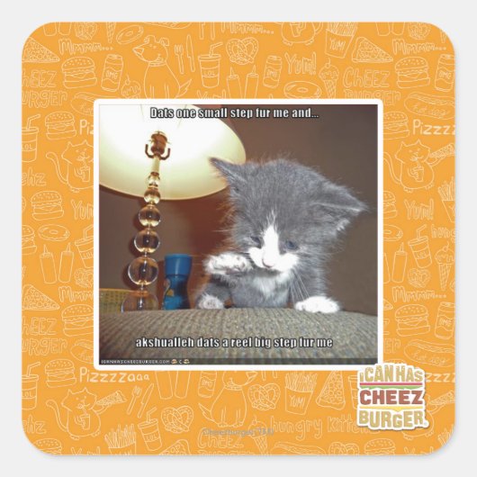 1つの小さなステップの私を傷つける スクエアシール (正面)