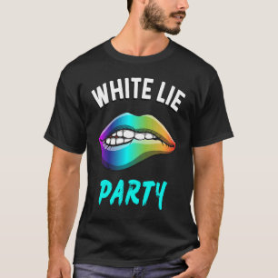 1つの小さな白いライパーティーサイケデリックリップグラフ Tシャツ