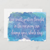1つの小前向きさい考え-感動的引用文 ポストカード (正面/裏面)
