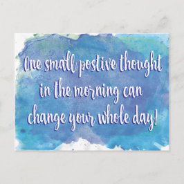 1つの小前向きさい考え-感動的引用文 ポストカード