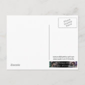 1つの巨大なパンプキンハロウィーンの魔女アート ポストカード (裏面)