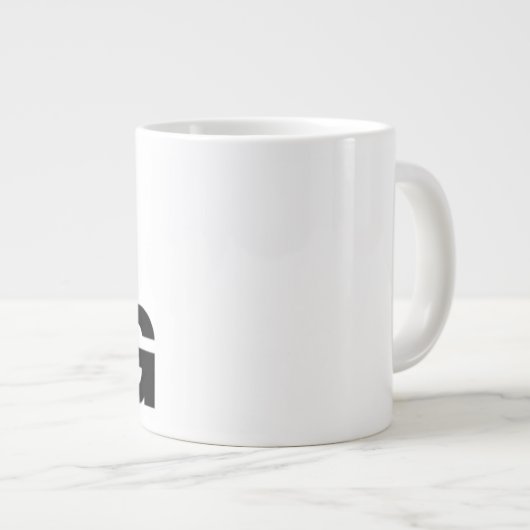 1つの巨大なマグカップ |名前をカスタムするノベルティジャンボカップ ジャンボコーヒーマグカップ (正面右)