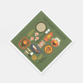 1つの幸せなキャンパー スタンダードランチョンナプキン (角)