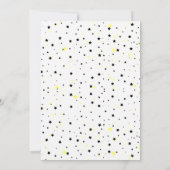 1つの幸せな男絵文字1歳の誕生日の男の子 招待状 (裏面)