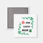 1つの幸運な母アイルランド人 マグネット (正面/裏面)