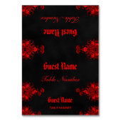 1つの座席表とラベル テーブルナンバー (正面)