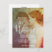 1つの情報に基づいて出欠結婚と予算の招待 招待状 (正面/裏面)