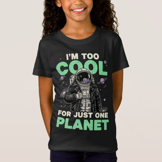 1つの惑星では物足りない Tシャツ (正面)