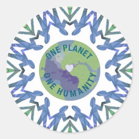 1つの惑星1つの人類 ラウンドシール (正面)