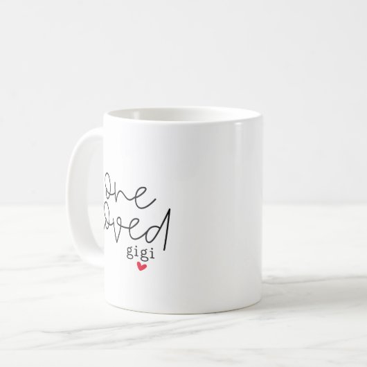 1つの愛されたギギ コーヒーマグカップ (正面左)