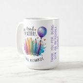 1つの愛された先生パーソナライズされたサンキューギフト コーヒーマグカップ (正面左)