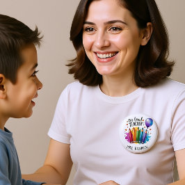 1つの愛された先生パーソナライズされたサンキューギフト 缶バッジ