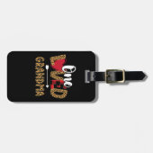 1つの愛のおばあちゃんヒョウ水牛のプレイドバレンタイン ラゲッジタグ (正面横)