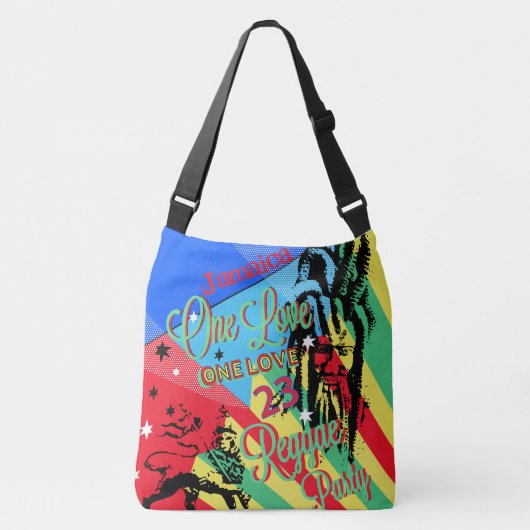 1つの愛レゲエのパーティーのトートバック クロスボディバッグ (正面)