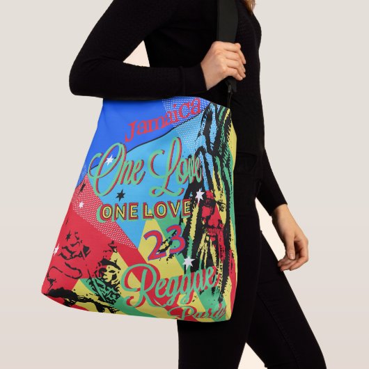 1つの愛レゲエのパーティーのトートバック クロスボディバッグ (クローズアップ)