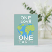 1つの愛1つの地球、地球の日、私たちの救地球 ポストカード (スタンド正面)