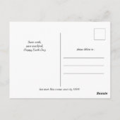 1つの愛1つの地球、地球の日、私たちの救地球 ポストカード (裏面)