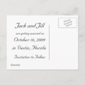 1つの愛、日付のはがきを保存 案内ポストカード (裏面)