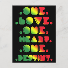 1つの愛、1つのハート、1つの運命。 ポストカード